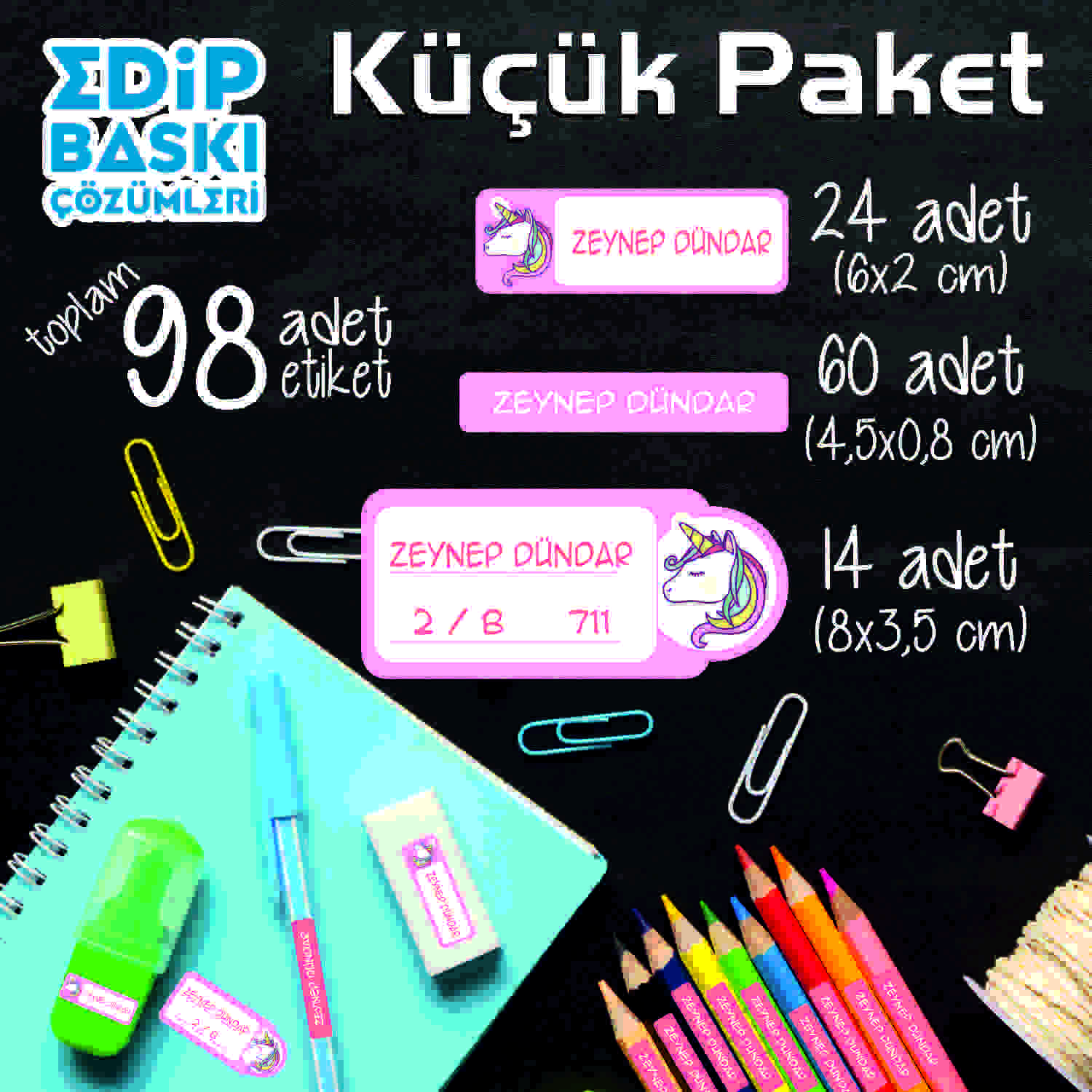 Okul Etiketi Küçük Paket