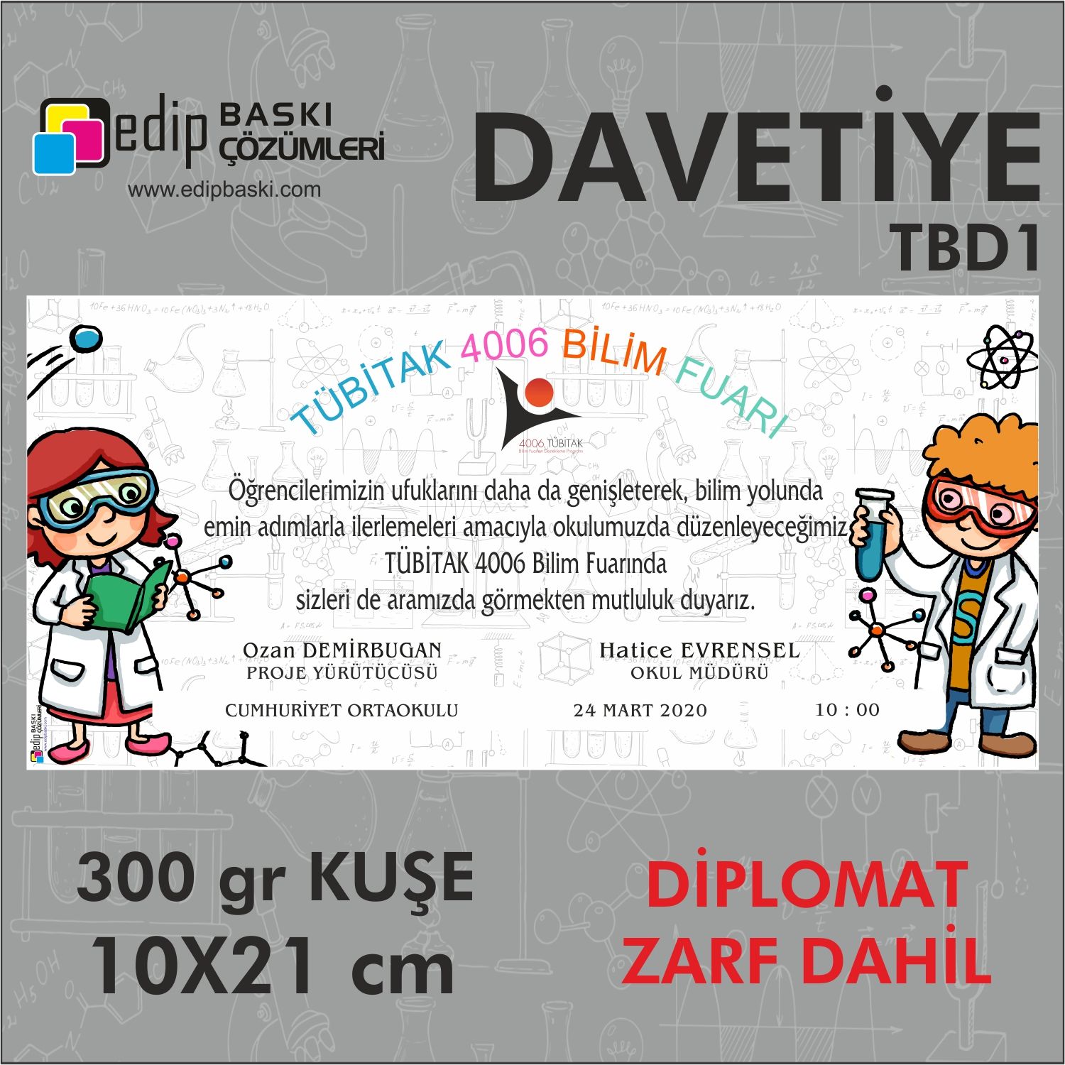 4006 Bilim Fuarı Davetiye