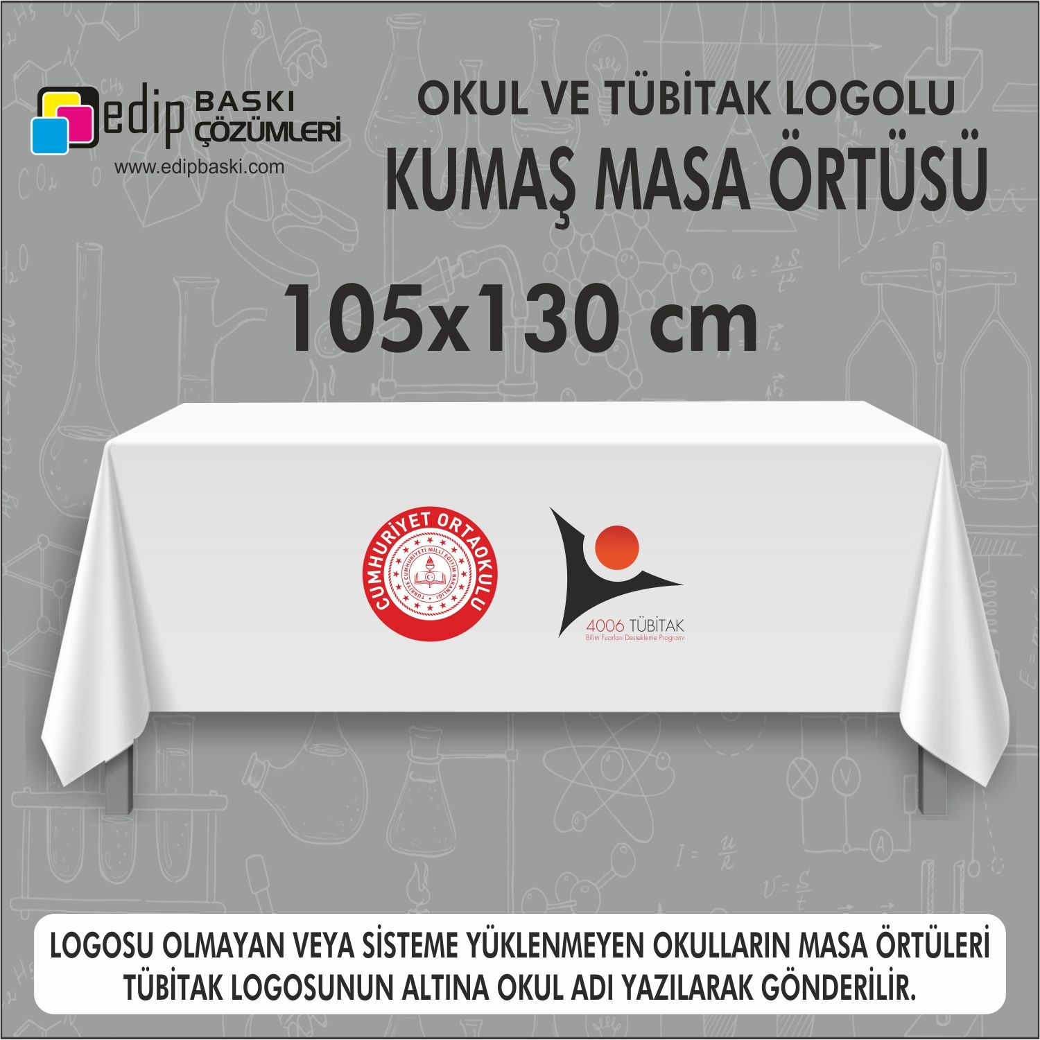 4006 Bilim Fuarı Masa Örtüsü