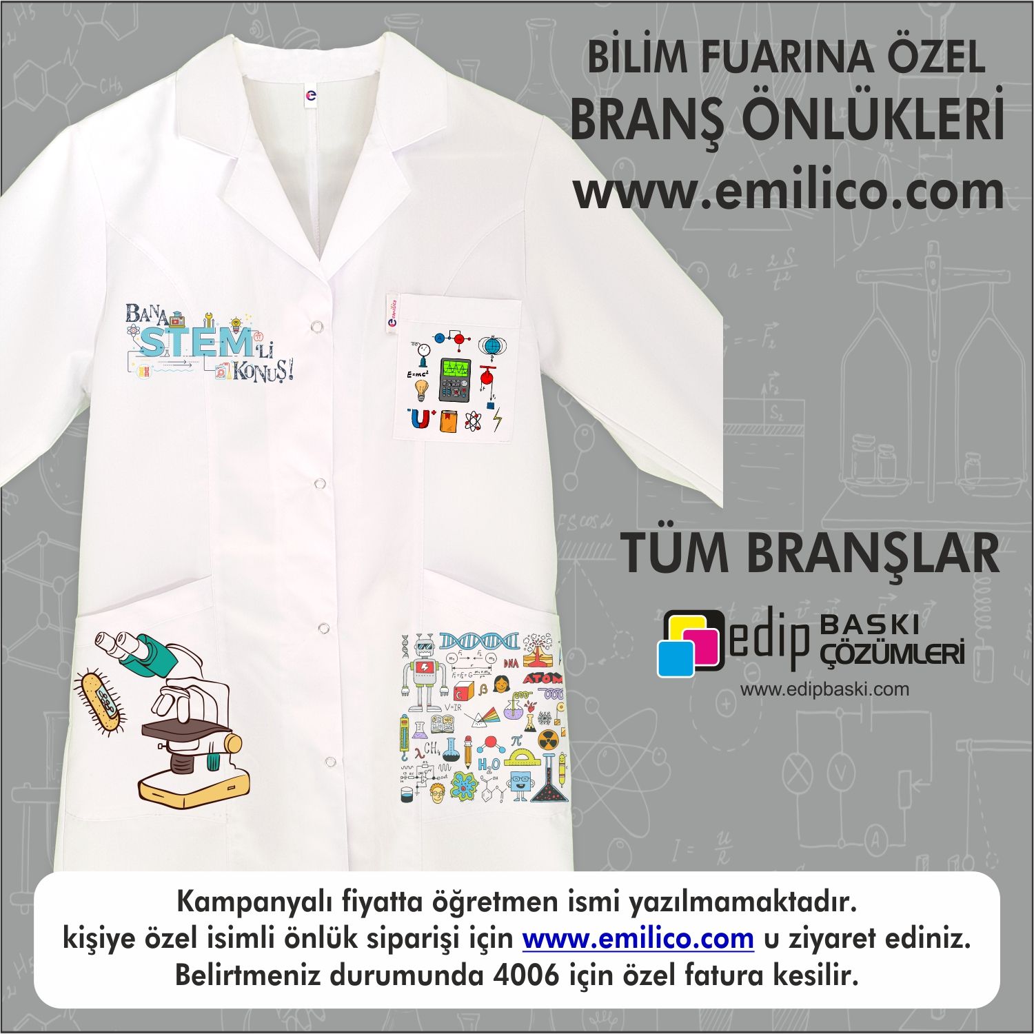 4006 Bilim Fuarı Öğretmen Önlüğü