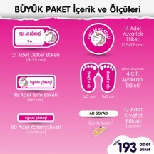 UNICORN Büyük Paket Okul Etiketi